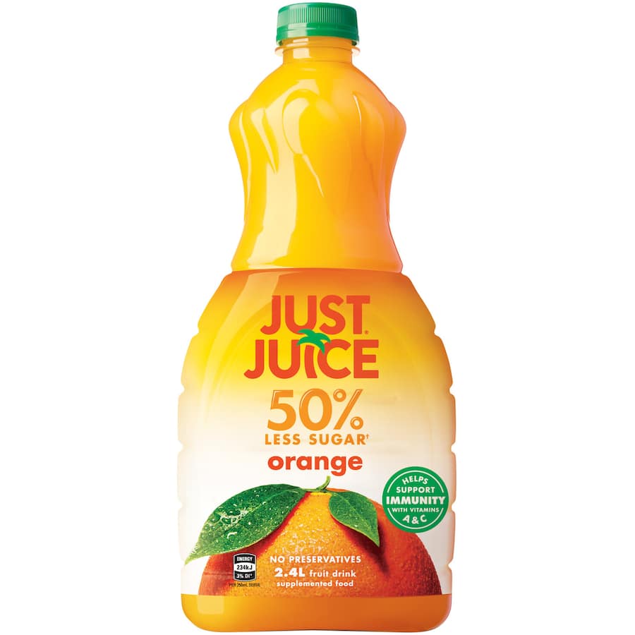 Just Juice Fruit Juice Orange 50% less sugar 2.4L