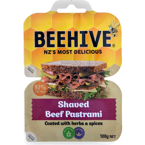 Beehive Shaved Beef Pastrami 100g