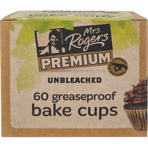 Mrs Rogers Unbleached Bake Cups Regular 60's
