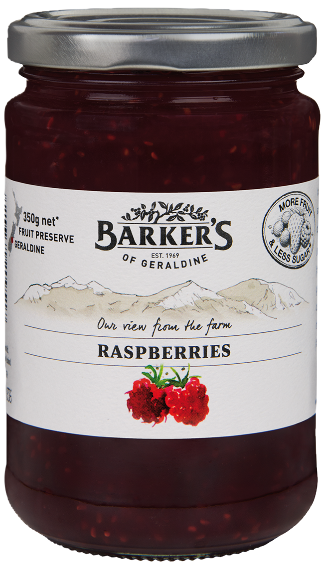 Barkers Raspberries Fruit Preserve 350g