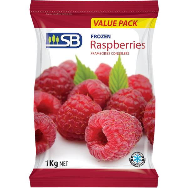 SB Frozen Whole Raspberries 1kg