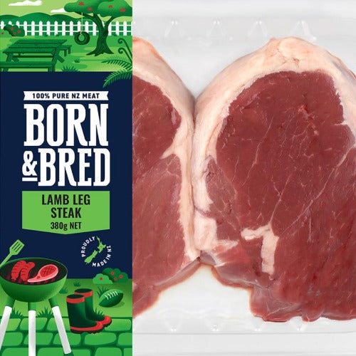 Born & Bred Lamb Leg Steak 380g