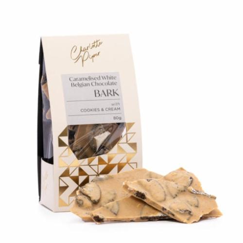 Charlotte Piper Caramelised White Chocolate Cookies & Cream Bark