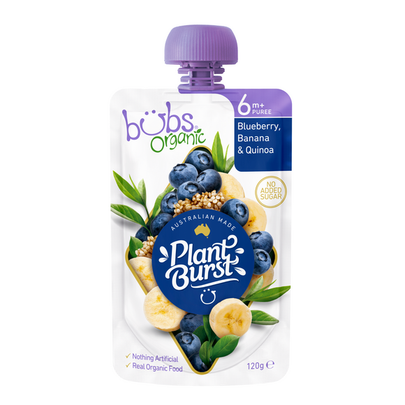 Bubs Organic Blueberry Banana & Quinoa 6+ Months 120g