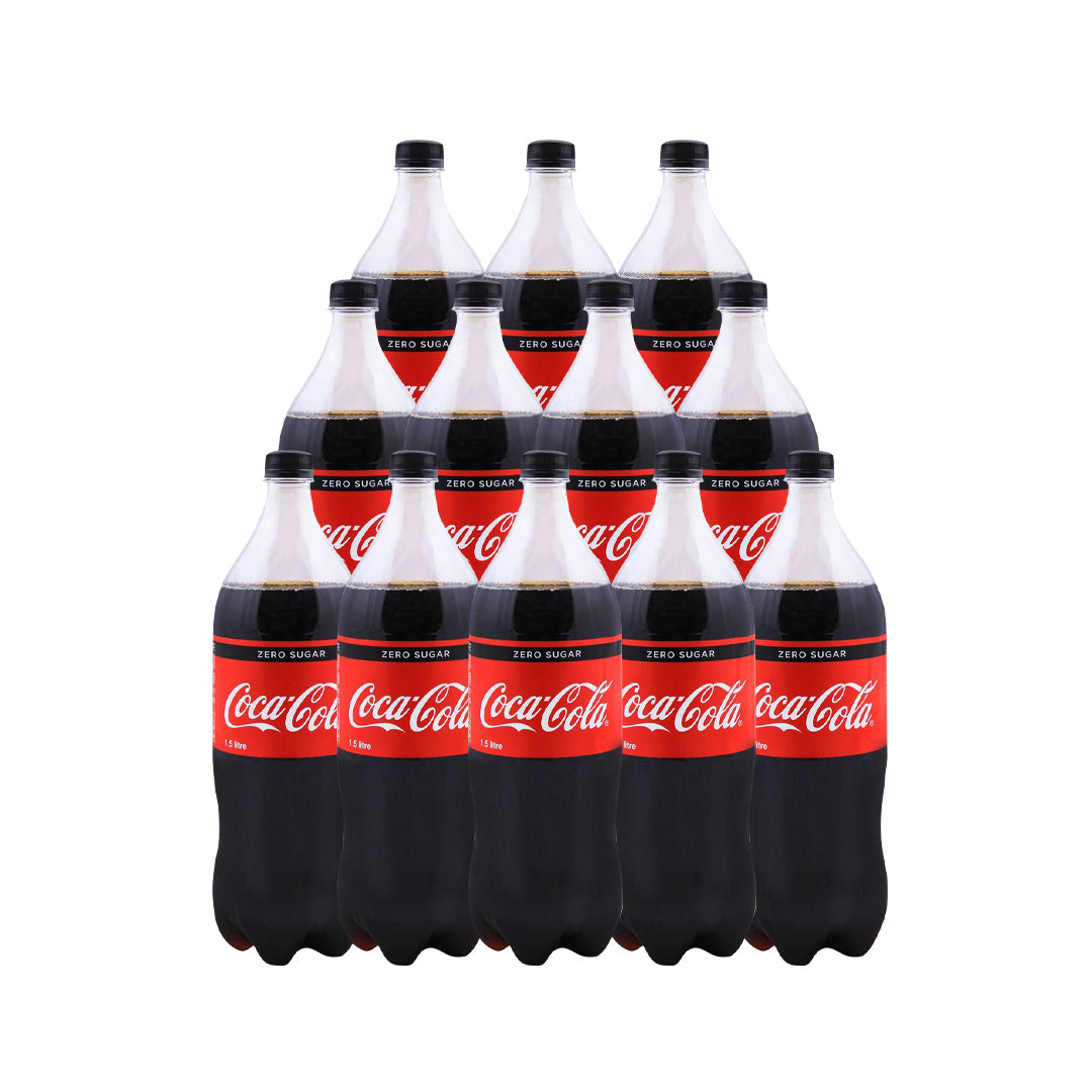 Coke Zero Sugar Soft Drink 1.5L Carton Deal