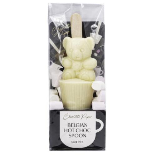 Charlotte Piper White Hot Chocolate Spoon - Teddy Bear