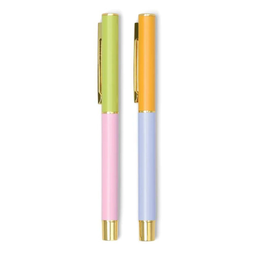 Color Block Ballpoint Pens Lilac & Cornflower Set of 2