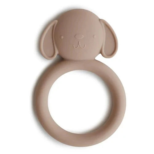 Mushie Dog Teether- Natural