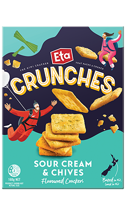 Eta Crunches Sour Cream & Chives Crackers 160g