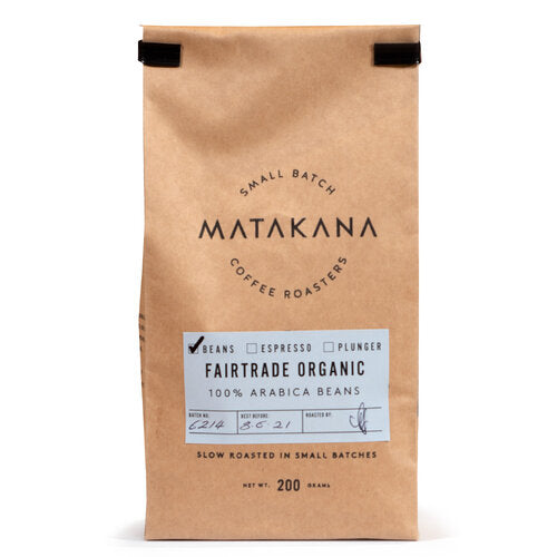Matakana Fair Trade Organic Coffee Beans 200g