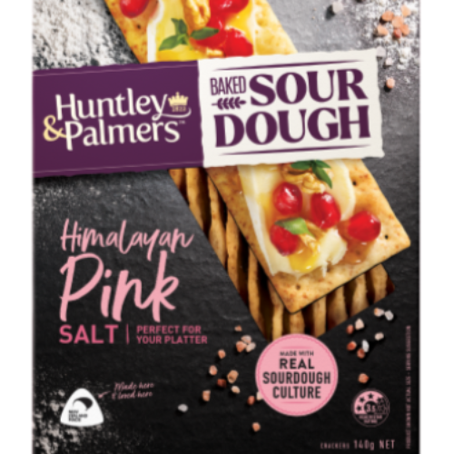 Huntley & Palmers Baked Sourdough Himalayan Pink Salt Crackers 140g