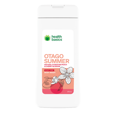 Health Basics Otago Summer Peach Body Wash 375ml