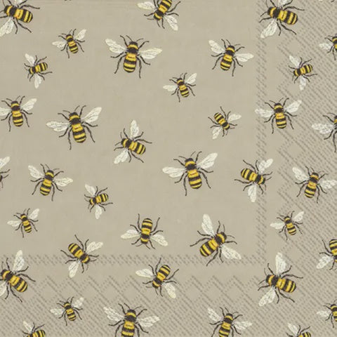 IHR Cocktail Napkin Lovely Bees Linen