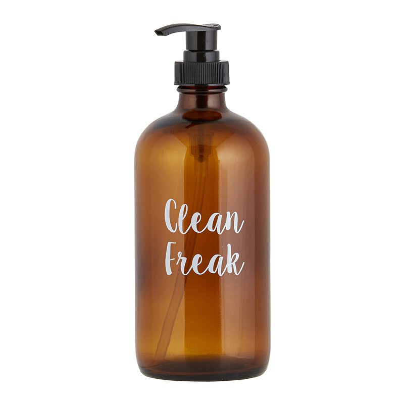Soap Bottle - Clean Freak- Amber