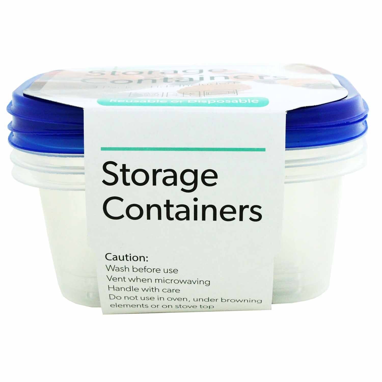 Snazzee Container Rectangle 3pk 709ml