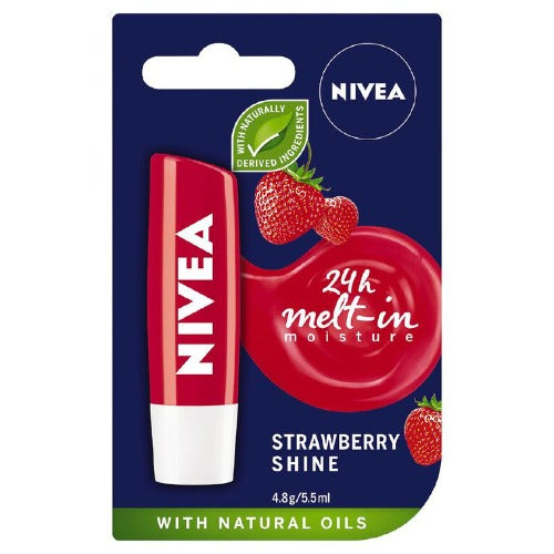 Nivea Lip Balm Strawberry Shine 4.8G
