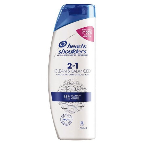Head & Shoulders Clean & Balanced 2 In 1 Antidandruff Shampoo & Conditioner 350ml