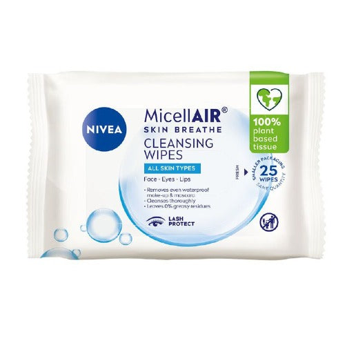 Nivea MicellAir All skin Types Cleansing Wipes 25pk