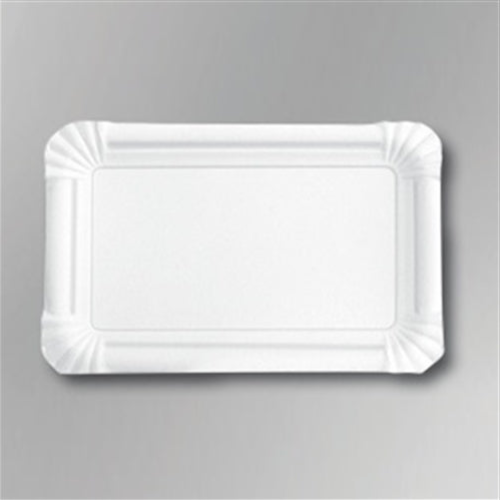 Rectangle snack plate - coated 11x17cm 50pk