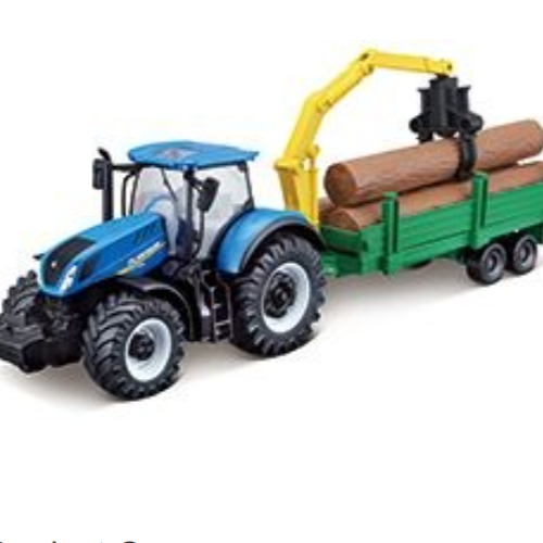 Bburago New Holland 10cm Long Friction Farm Tractor trailers