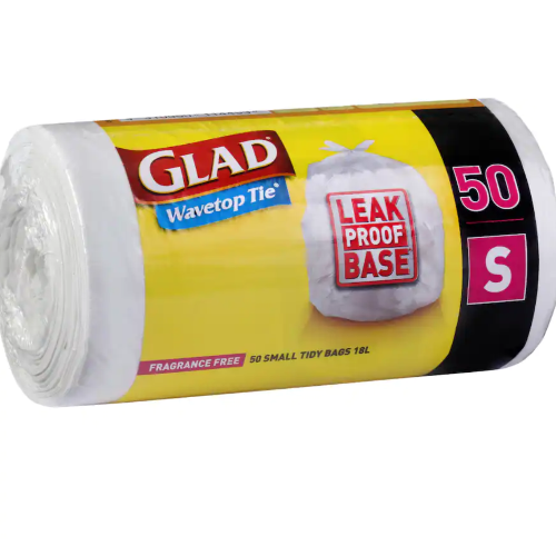 Glad Wavetop Tie 50pk - Small/ Leak Proof Base