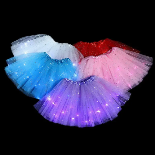 Girls Tutu Skirts With Neon LED Lights