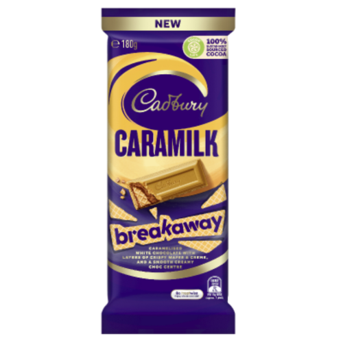 Cadbury Breakaway Caramilk chocolate Block 180g