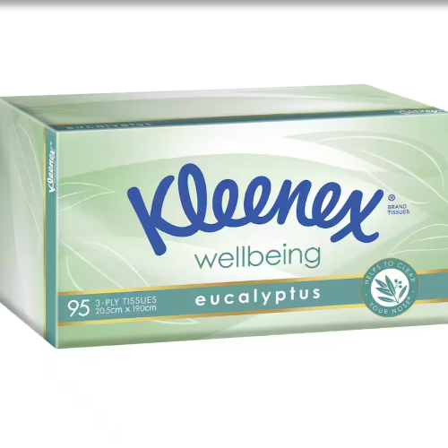 Kleenex Wellbeing Facial Tissues 3ply 95pk