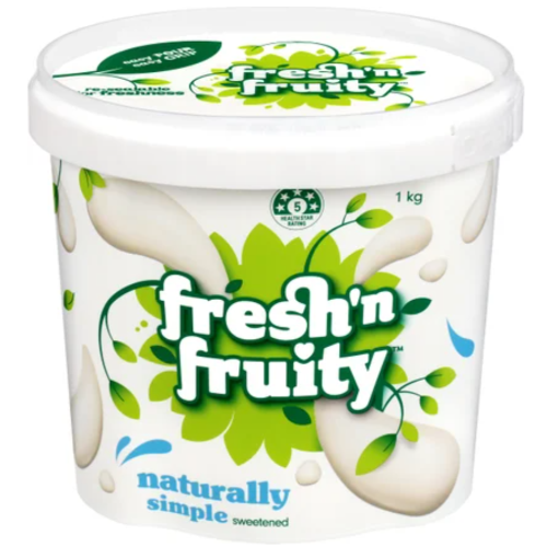 Fresh N Fruity Naturally Simple Sweetened Yoghurt 1kg