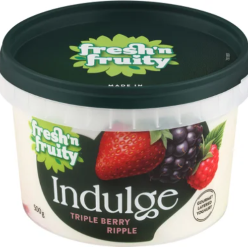 Fresh N Fruity Indulge Triple Berry Ripple Yoghurt 500g