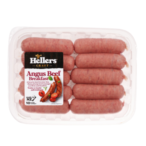 Hellers TP Angus Breakfast Sausages 10pk