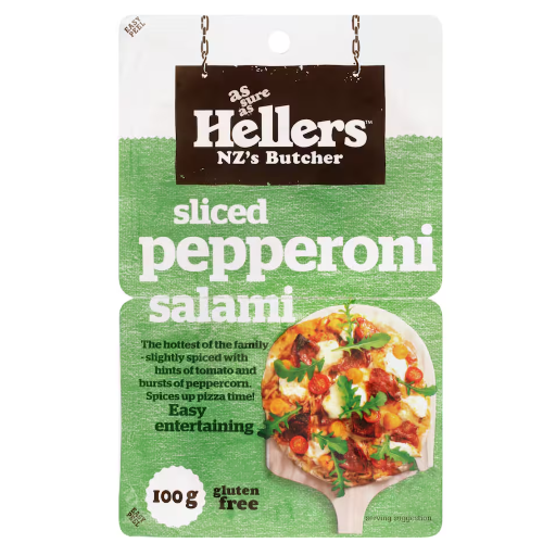 Hellers Sliced Pepperoni Salami 100g