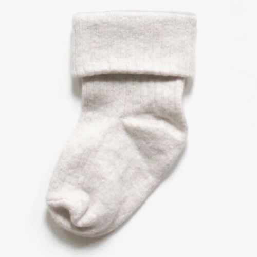TheRest Organic cotton knit socks - stone marle - 1-3yr