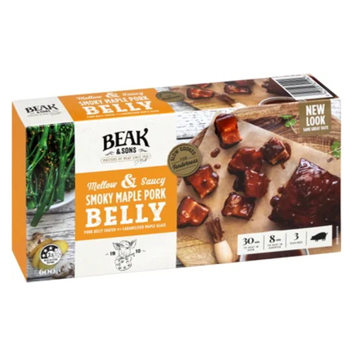 Beak & Sons Pork Belly Smokey Maple 600g