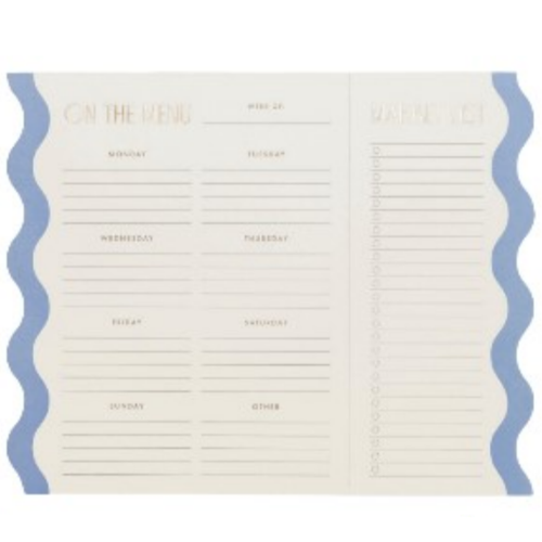 Meal Planner Notepad w magnets - Cloud & Cream