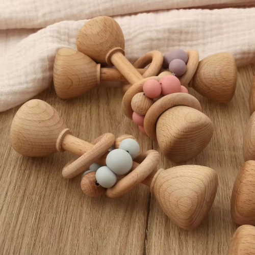 Beech Wooden Baby Rattle