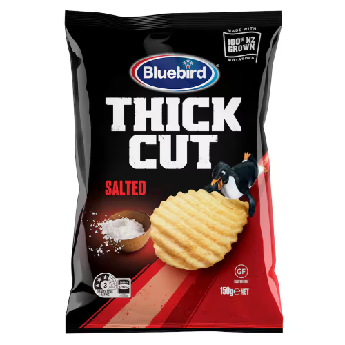 Bluebird Thick Cut Salted Potato Chips 150g