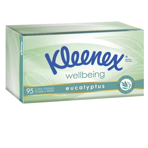 Kleenex Wellbeing Facial Tissues 3ply 95pk