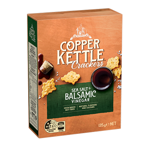 Copper Kettle Sea Salt & Balsamic Vinegar Crackers 135g