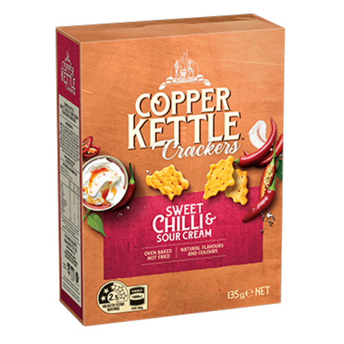 Copper Kettle Sweet Chilli & Sour Cream Crackers 135g