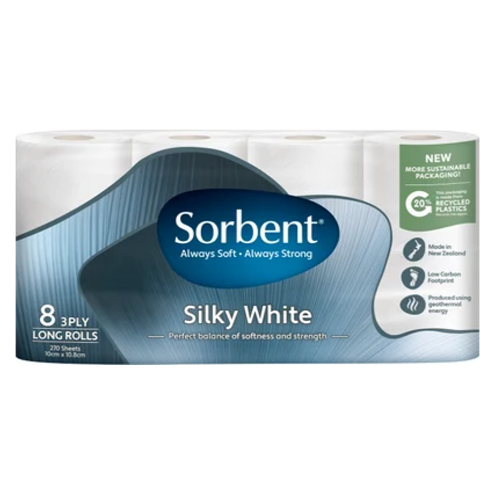 Sorbent Toilet Paper Long Roll x 8 pk