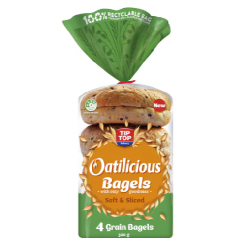 Oatilicious Bagels With Grains, 4 pack