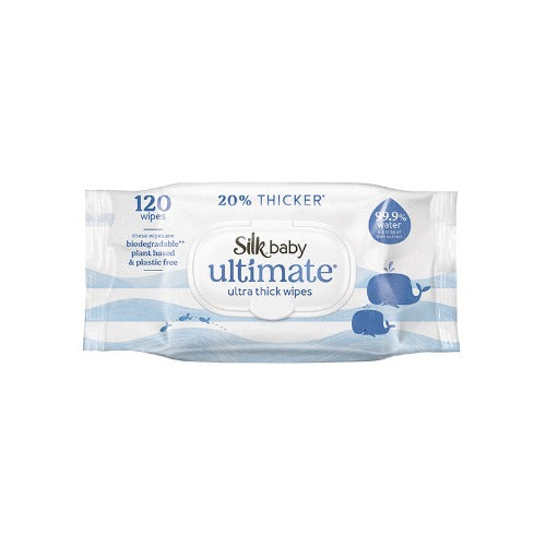 Silk Ultra Thick Baby Wipes 120pk