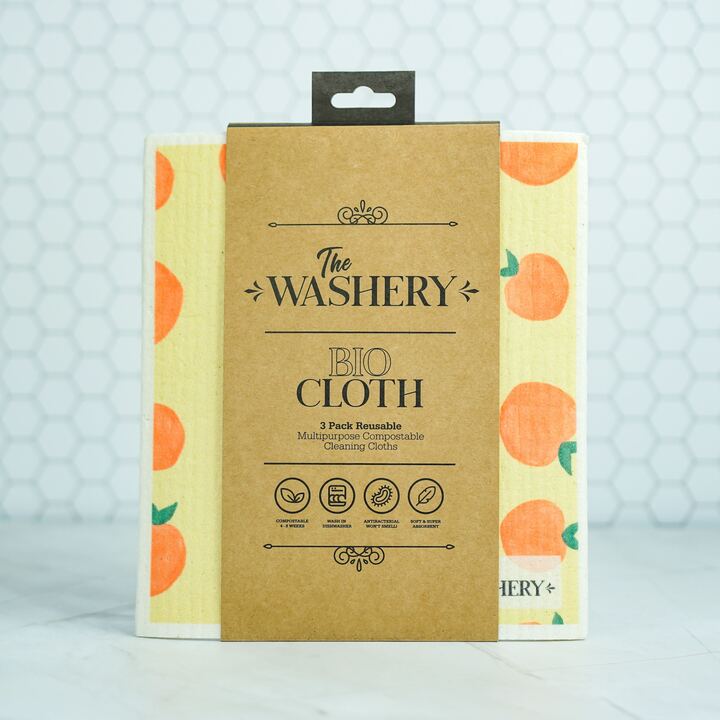 The Washery Multipurpose Compostable Biocloth 3pk
