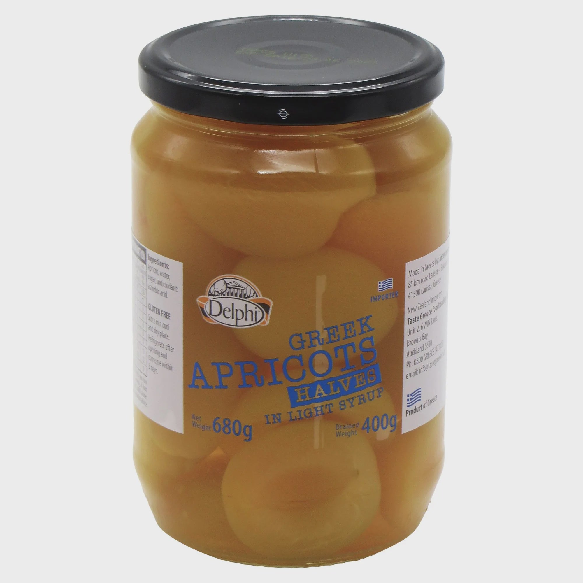 Delphi Greek Apricot Halves in light syrup 400g