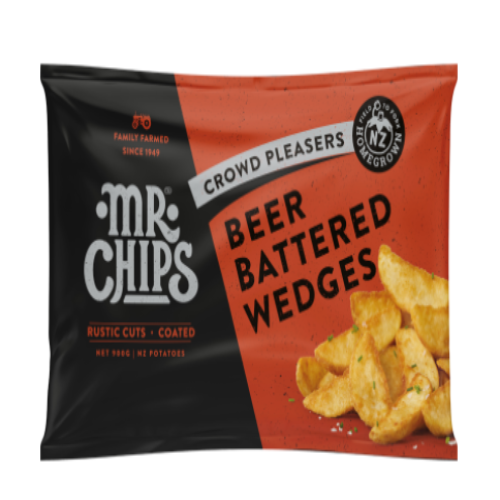 Mr Chips Crowd Pleasers Beer Battered Wedges 900g