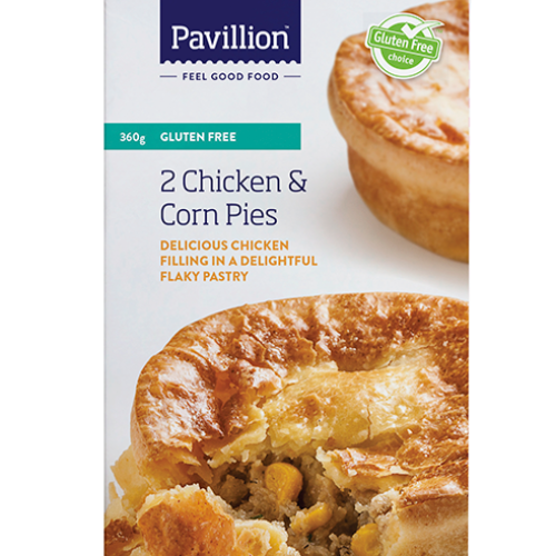 Pavillion Chicken & Corn Pies Gluten & Dairy Free 2pk