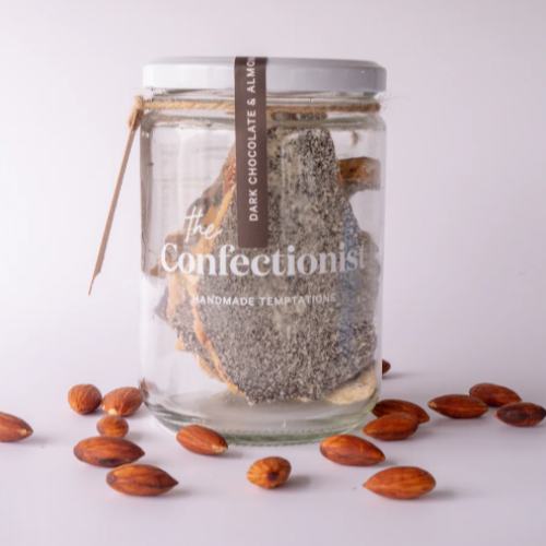 The Confectionist Dark Chocolate Almond Toffee Jar Large 200g