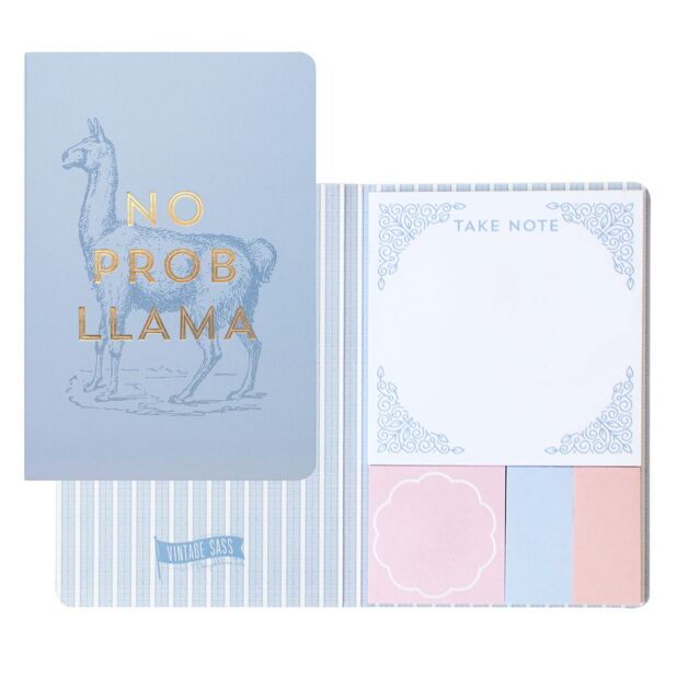 Vintage Sass No Prob Llama Sticky Notes