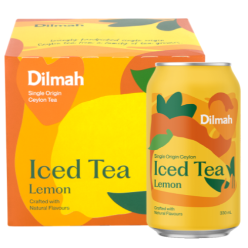 Dilmah Lemon Iced Tea Cans 330ml 4pk